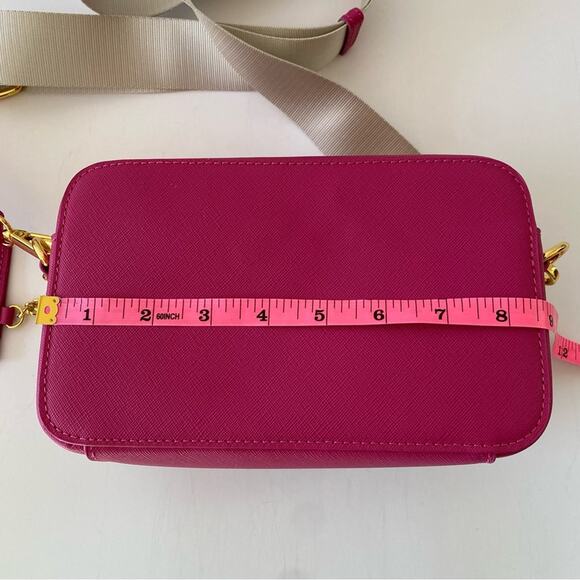 NWT Joy Clean & Chic Saffiano Leather Crossbody Camera Bag with Card Case Pink - Picture 11 of 12